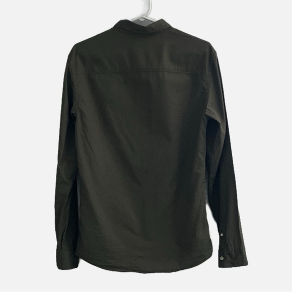 AllSaints Men’s Azur Shirt Button Down Size XS Military Green - Picture 4 of 8